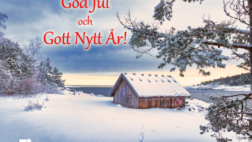 Julkort. Bilden tagen i Skottviken på Väddö vintern 2022.